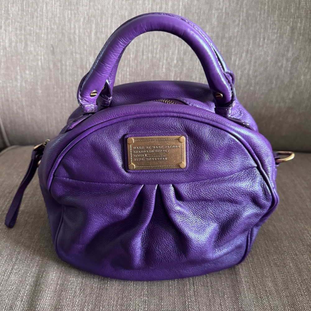 Purple Leather Handbag